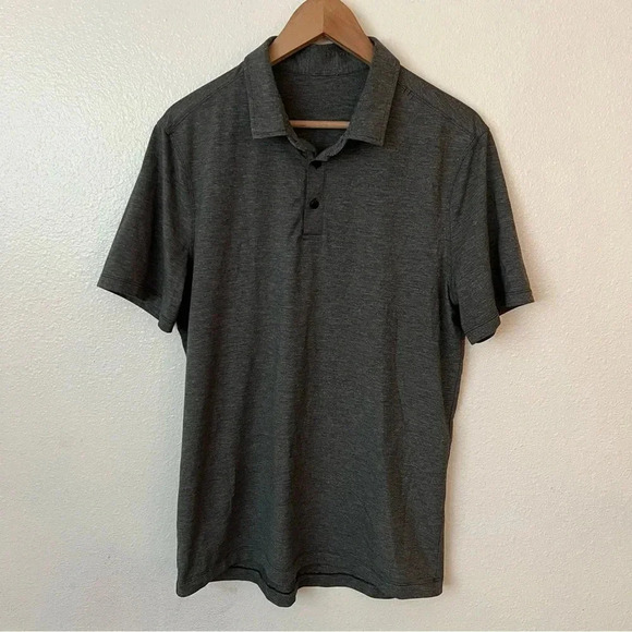 Men’s Lululemon Capacity Polo Shirt, color Heathered Grey - Picture 3 of 8